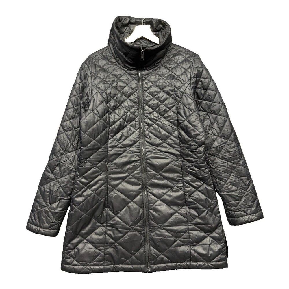 The North Face Jacket Womens Large Black Quilted Thermoball Parka Coat Primaloft
